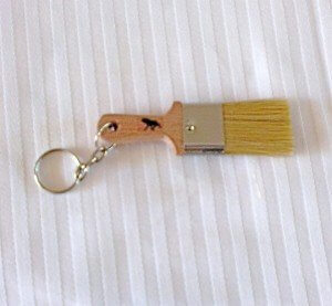 Schlüsselhänger mit Elch und Pinsel