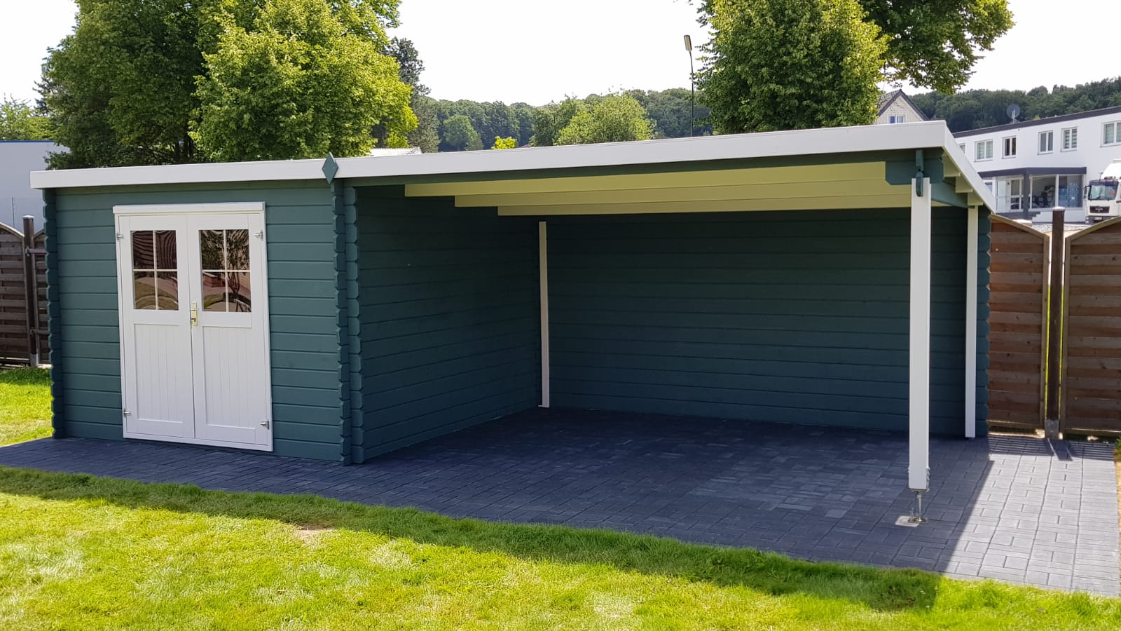 Projekt Gartenhaus Holzfarbe Schwedenfarbe Moose Färg