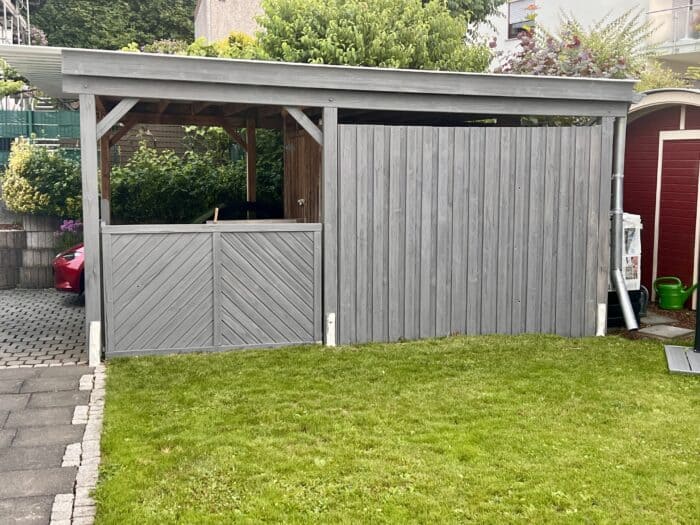 carport grau streichen